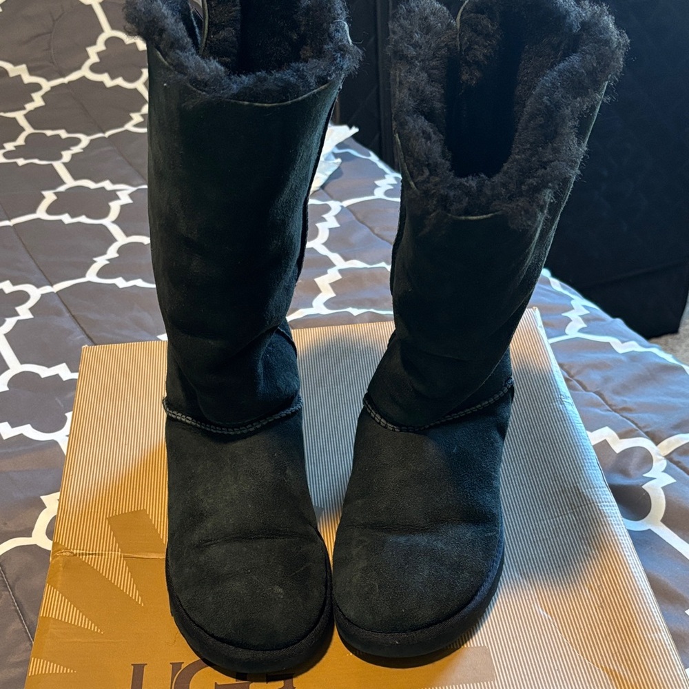 UGG Black Bailey bow Tall Boots